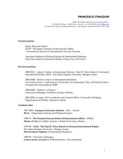 download cv - Francesco Strazzari