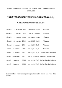 calendario GSS