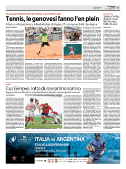Il Secolo XIX - Park Tennis Club