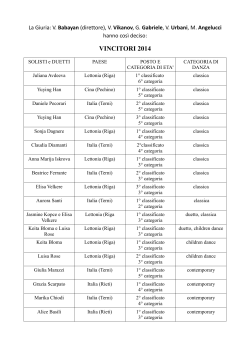 VINCITORI 2014 - Royals Line Group