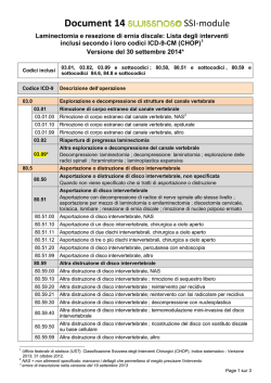 Codes ICD9 - Swissnoso