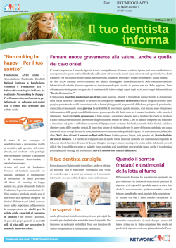 Il Tuo Dentista Informa - Giugno - Studio Medico Dentistico Dott