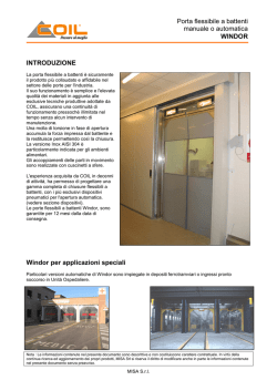 Scheda Tecnica WINDOR