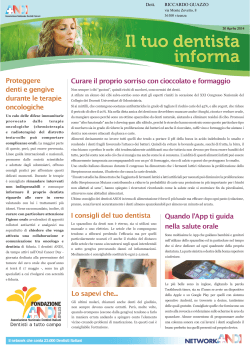 Il Tuo Dentista Informa - Aprile - Studio Medico Dentistico Dott. Guazzo
