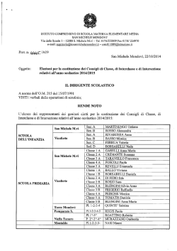 risultanze elezioni organi collegiali