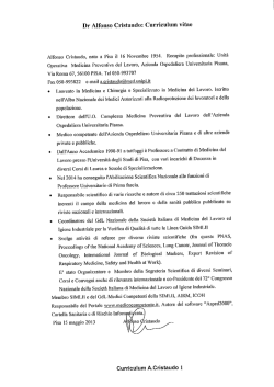 Dr Alfonso Cristaudo: Curriculum vitae Alfonso Cristaudo