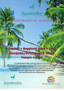 Inverno/Primavera 2014 AGGIORNATO AL 18 GENNAIO