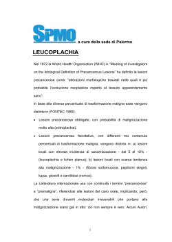 leucoplachia - SIPMO - Società Italiana di Patologia e Medicina Orale
