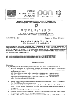 Determina n. 4 del 03/11/2014