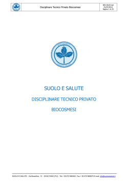 DISCIPLINARE BIOCOSMESI rev3