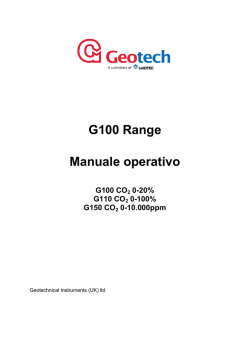 G100 Range Manuale operativo