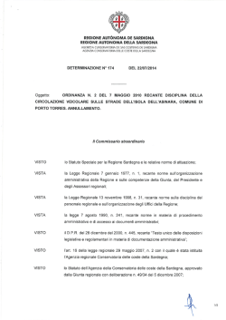 Determinazione n. 174 del 22.07.2014