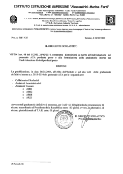 Graduatoria interna definitiva ATA 2013-2014
