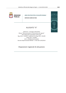 ALLEGATO ”A” Disposizioni regionali di attuazione