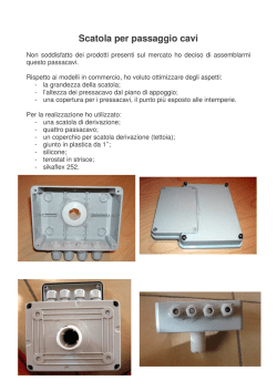 Scatola per passaggio cavi