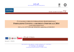 Catalogo - Torino - EFAP - Ente Formazione Abilitazioni Professionali