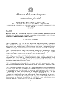 Decreto 25 giugno 2014 concernente la correzione di alcuni