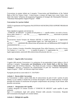 Hebron - Accordo tra i partner italiani