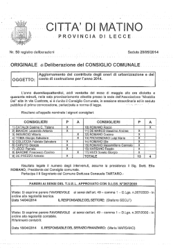 Aggiornam. del contributo degli oneri di urbanizzaz. e del costo di