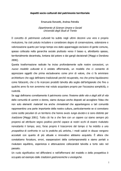 Il concetto di patrimonio culturale ha subito negli ultimi