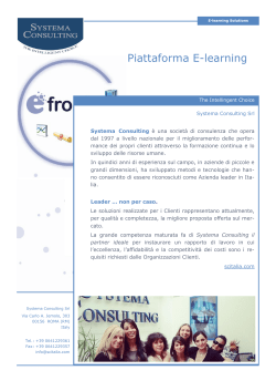 Brochure - Piattaforma E-Learning SAAS Cloud LMS