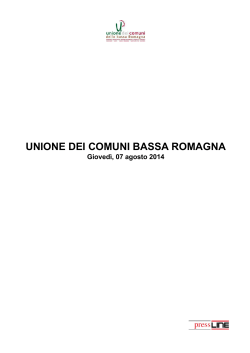 7 agosto 2014 - Unione dei Comuni della Bassa Romagna