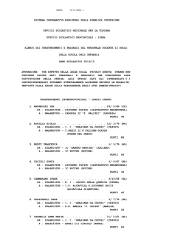 Movimenti interprovinciali - Ufficio XVIII