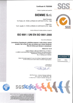 Azienda certificata ISO - Biemme Srl