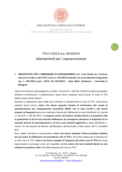 Adempimenti per i soprannumerari