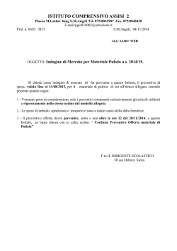 indagine mercato pulizia 2014-15