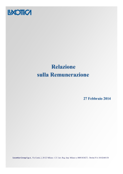 Relazione sulla remunerazione 2014
