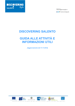 DISCOVERING SALENTO GUIDA ALLE ATTIVIT&Agrave; E