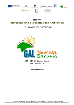 info workshop - Gal Nuorese Baronia