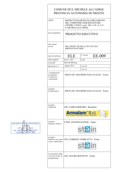 70_EE-009 - RELAZIONE TECNICA IMPIANTI ELETTRICI