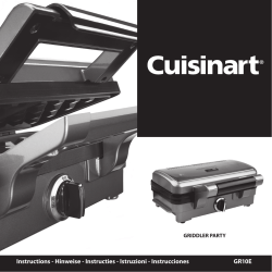 Instructions - Hinweise - Instructies - Istruzioni - Cuisinart