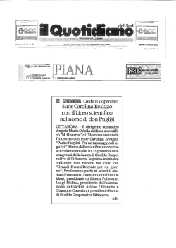 Leggi Articolo - Liceo Scientifico "M.Guerrisi"