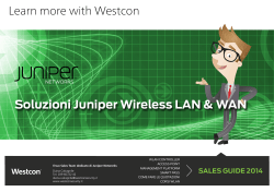 Juniper WLAN Sales Guide 2014
