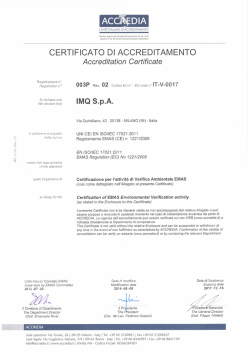 certificato di accreditamento