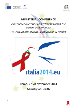 MINISTERIAL CONFERENCE Rome, 27