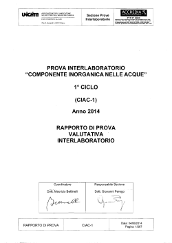 CIAC-1 - SCA Servizi Consulenza Analisi Ambientali S.n.c.