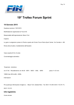 19° Trofeo Forum Sprint
