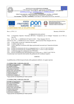 graduatoria DEFINITIVA. tutor e coordinatori