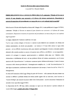 Spunti di riﬂessione della Camera Penale di Siena A cura