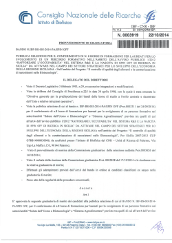 Graduatoria - Istituto di Biofisica