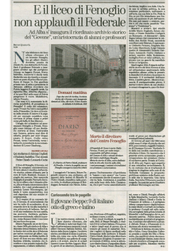 Inaugurazione archivio storico (articolo LA STAMPA)