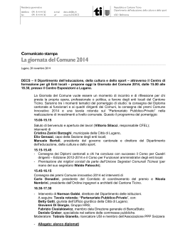 La giornata del Comune 2014 - Repubblica e Cantone Ticino
