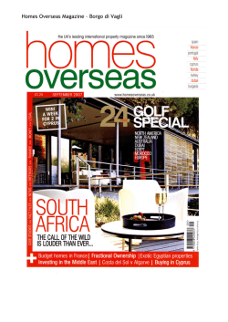 Homes Overseas Magazine &ndash; Borgo di Vagli
