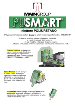 Iniettore POLIURETANO - MAIN GROUP Technologies