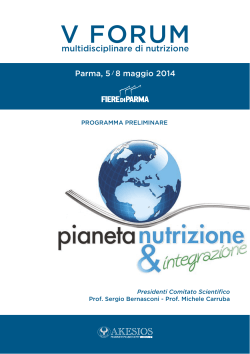 Programma evento - Società Italiana Nutrizione Sport e Benessere