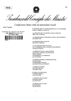 Ordine del giorno - Conferenza Stato Città ed autonomie locali